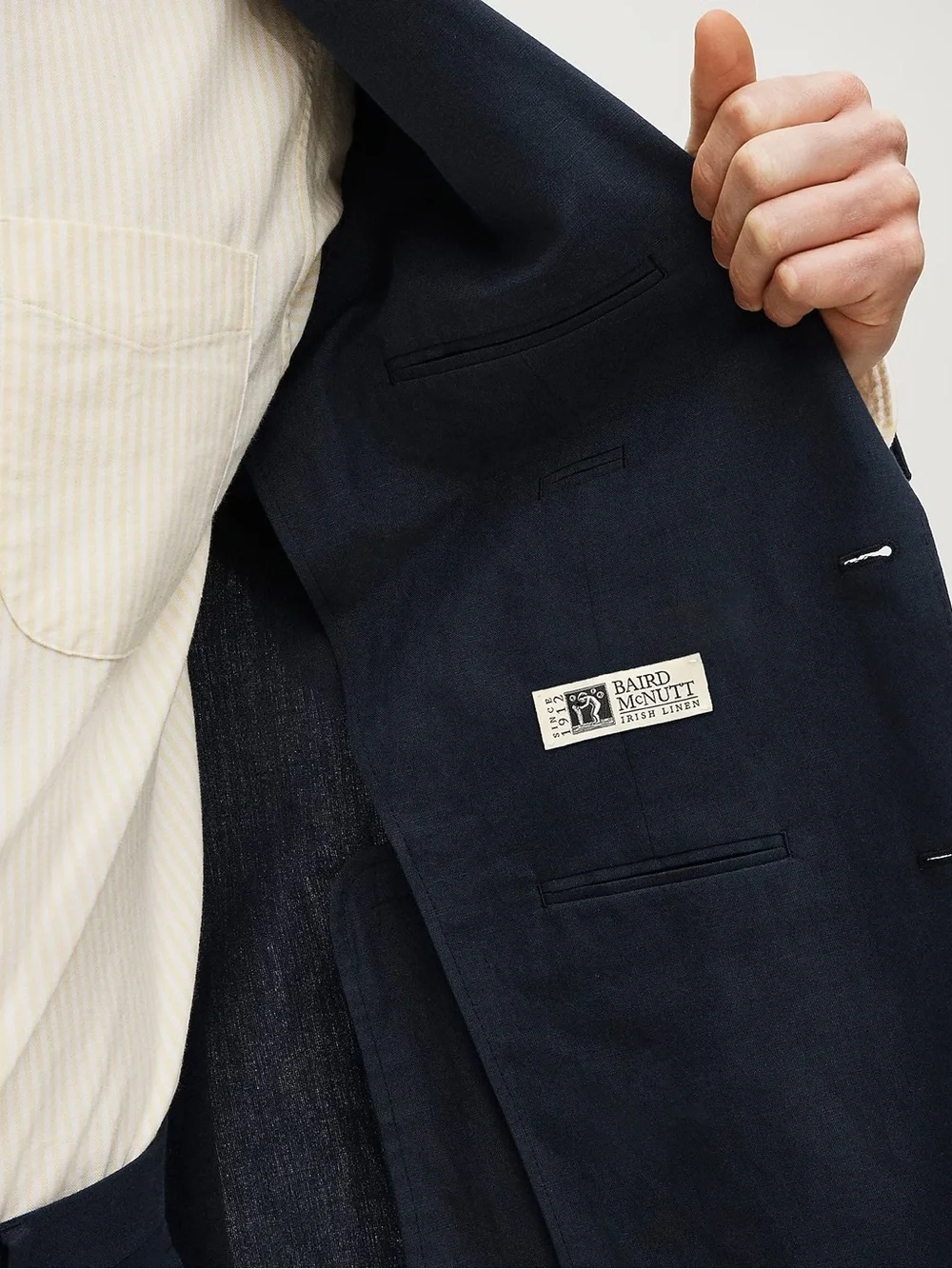 J. CREW Ludlow Slim-fit suit jacket in Baird McNutt Irish cotton-linen 40 S $328